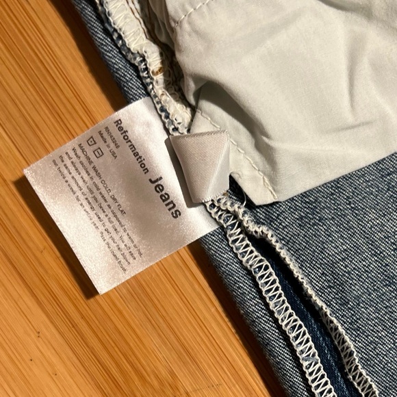Reformation Harper High Rise Skinny Button Front Jeans Ion Wash Size 25 - Picture 10 of 16